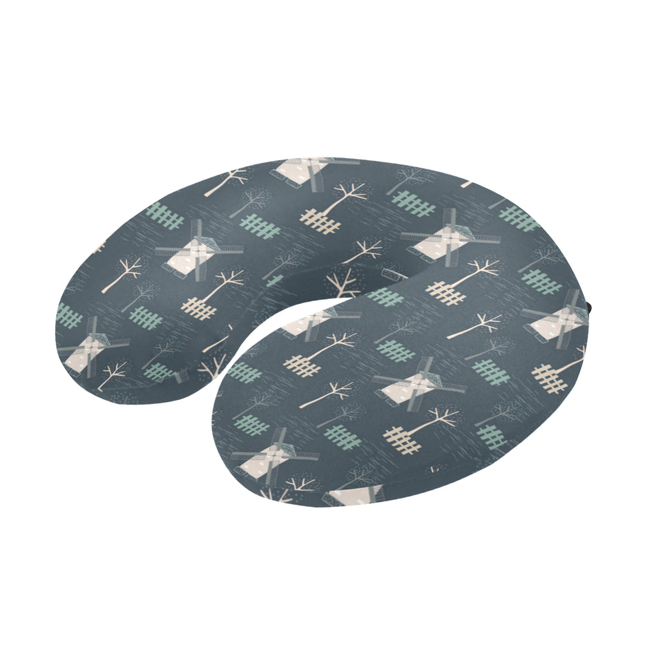 windmill tree pattern U-Shaped Travel Neck Pillow