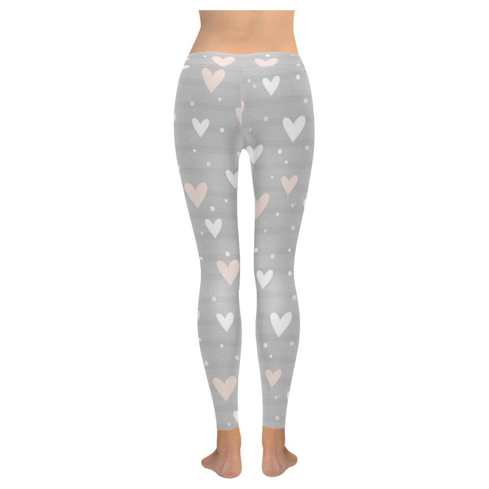 Heart pattern gray background Women's Legging Fulfilled In US