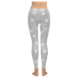 Heart pattern gray background Women's Legging Fulfilled In US