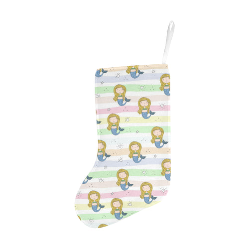 Cute hand drawn mermaid Christmas Stocking