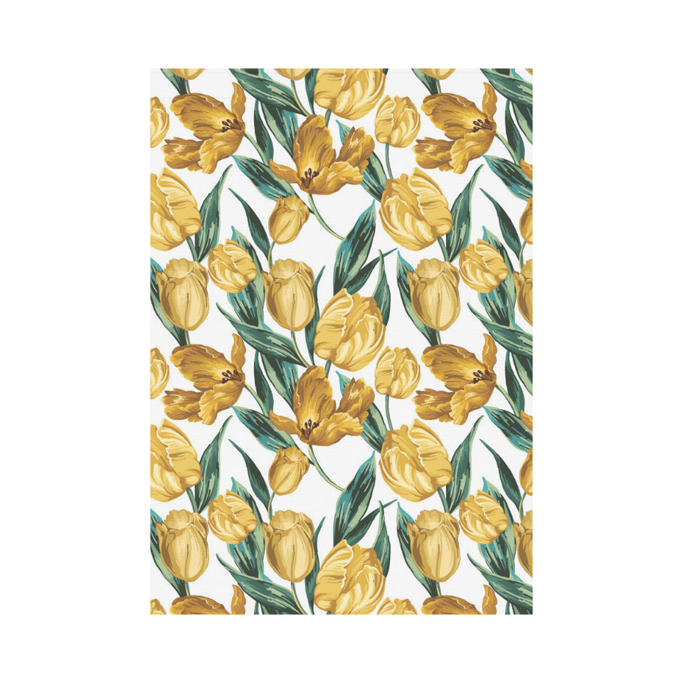 yellow tulips pattern House Flag Garden Flag