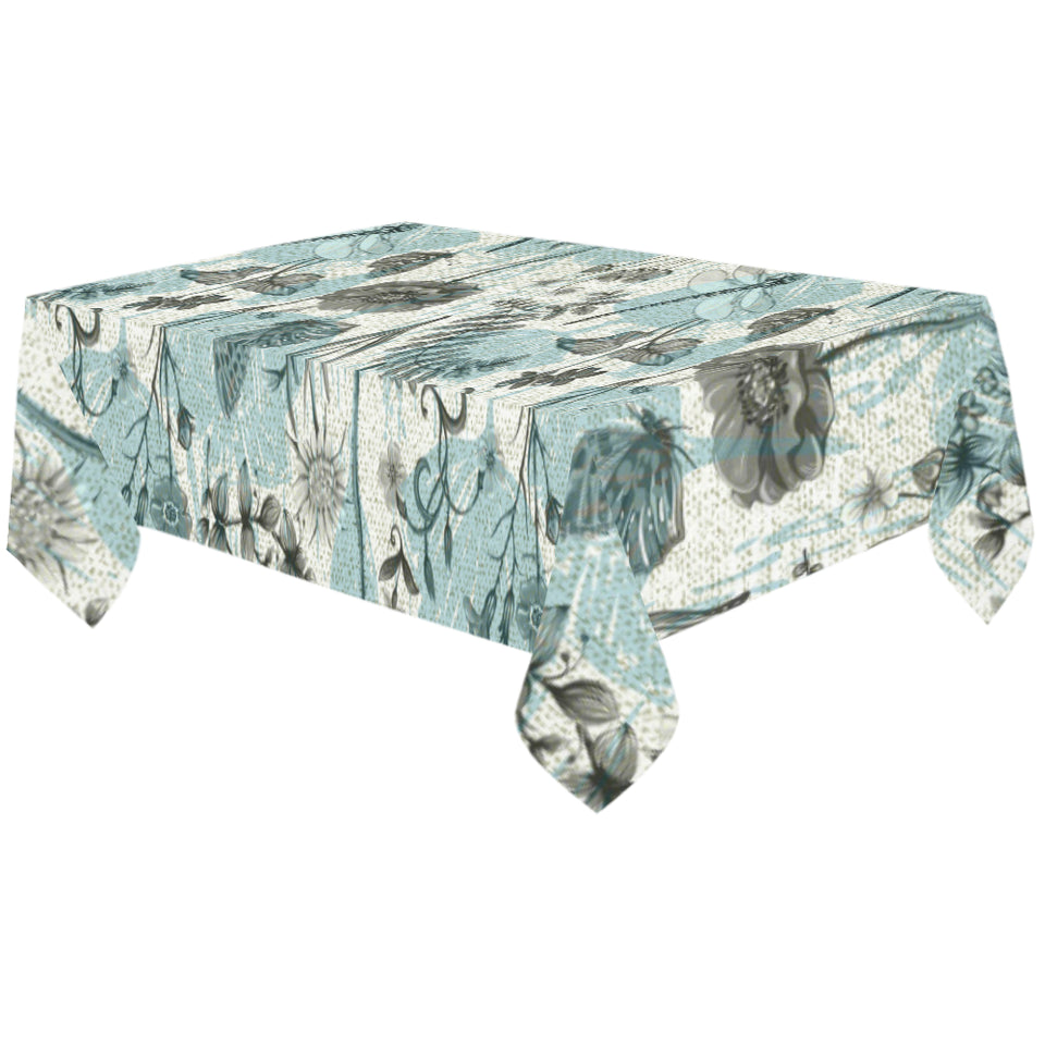 Dragonfly Butterfly Plants insect flower vintage s Tablecloth