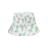 Pastel color cactus pattern Unisex Bucket Hat