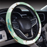 White swan lake pattern Car Steering Wheel Cover