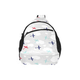 Airplane cloud grey background All Over Print Chest Bag