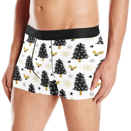 Christmas tree holly snow star pattern Men's All Over Print Boxer Briefs Men's Underwear