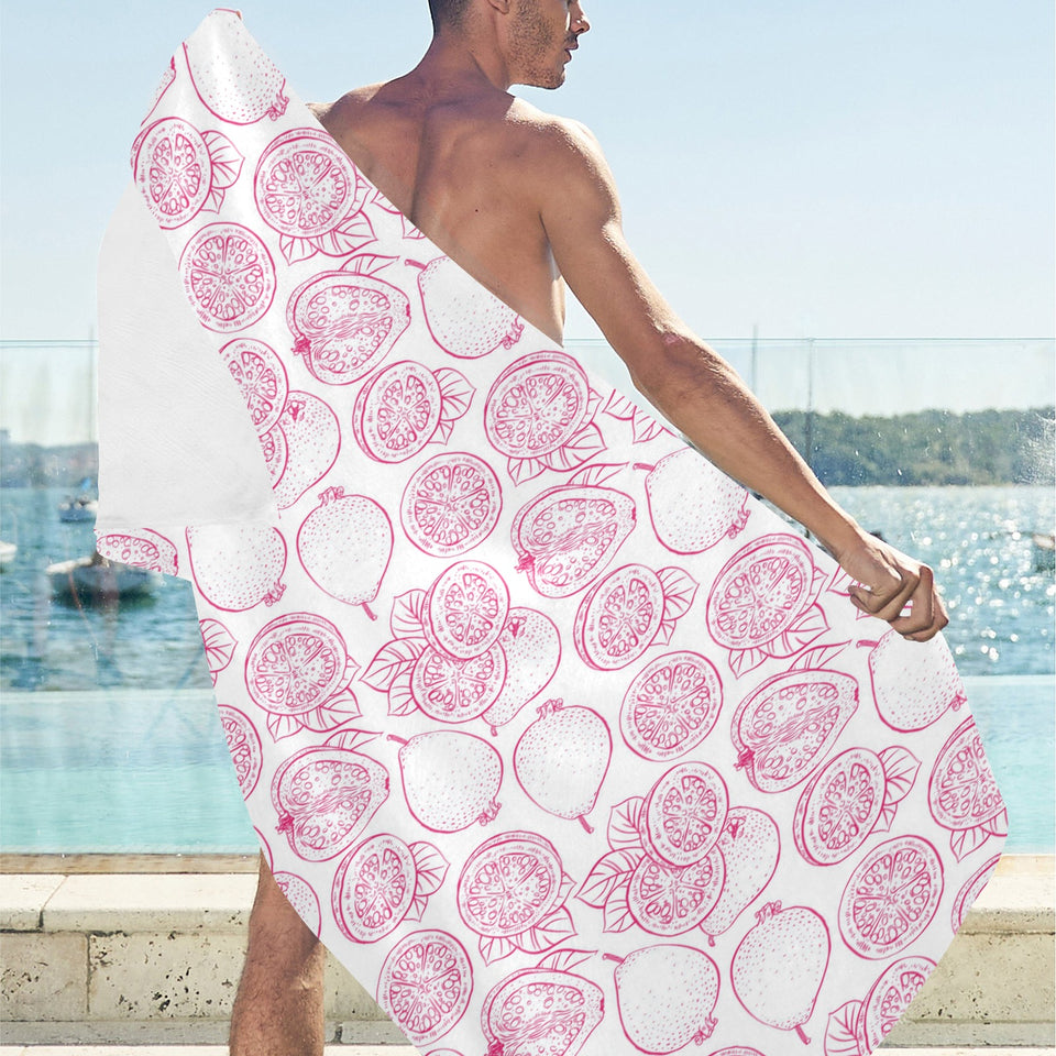 Sketch guava pattern Beach Towel