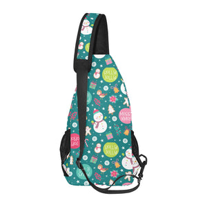 Snowman bird decorative elements christmas pattern All Over Print Chest Bag