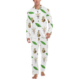 Color hand drawn cacao pattern Men's Long Pajama Set