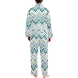 zigzag chevron paint design pattern Men's Long Pajama Set