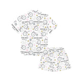Siberian Husky design pattern Kids' Boys' Girls' V-Neck Short Pajama Set