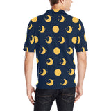 Moon star pattern Men's All Over Print Polo Shirt