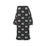 Piano Pattern Print Design 05 Blanket Robe with Sleeves