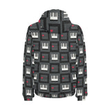 Piano Pattern Print Design 05 Men's Padded Hooded Jacket