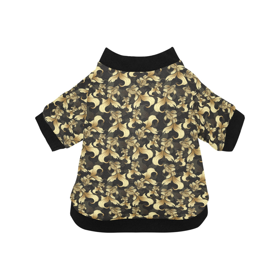 Goldfish Pattern Print Design 01 All Over Print Pet Dog Round Neck Fuzzy Shirt