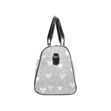 Heart pattern gray background Travel Bag