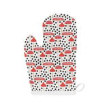 Red mushroom dot pattern Heat Resistant Oven Mitts