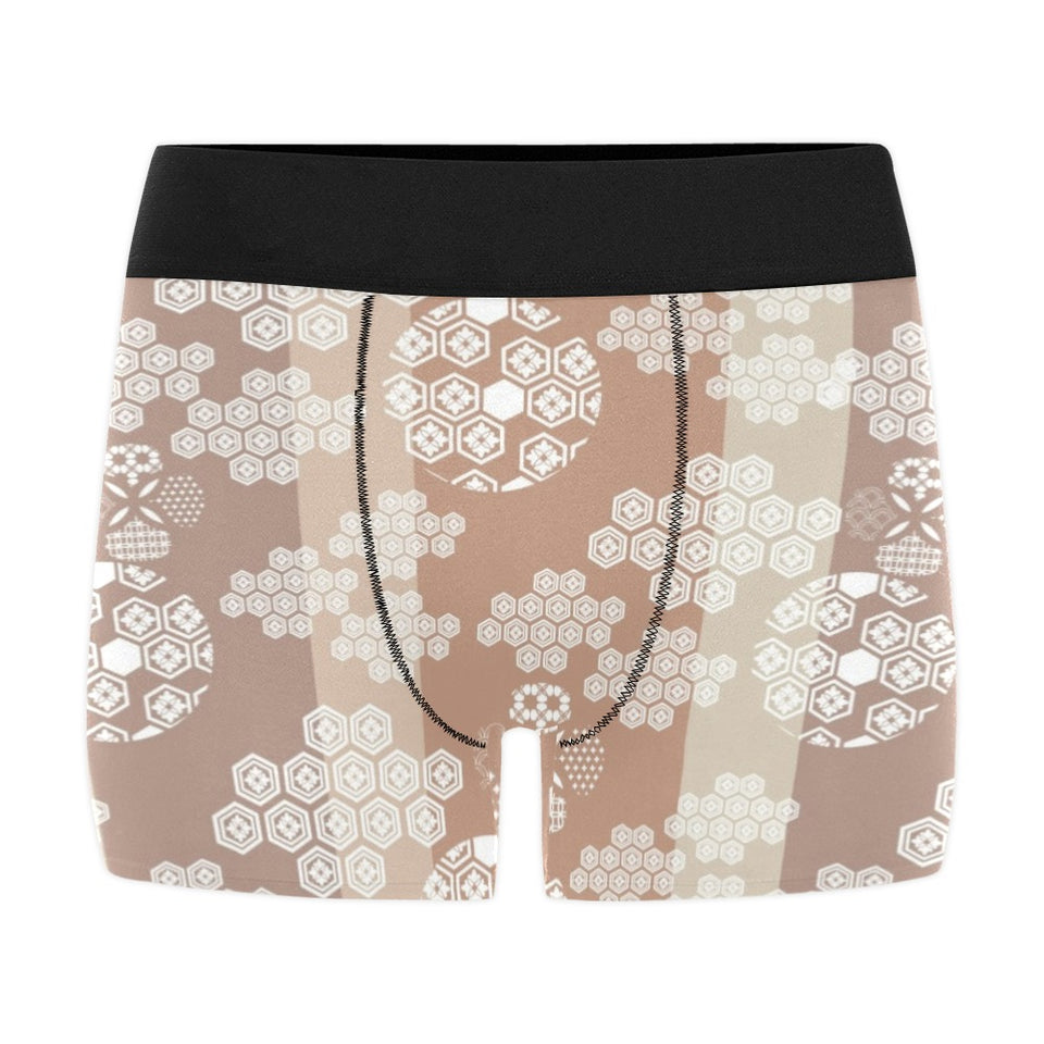 Beautiful hexagon japanese  pattern Men's All Over Print Boxer Briefs Men's Underwear
