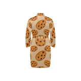 Cookie pattern Men's Long Sleeve Belted Night Robe