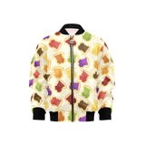 Bread Toast Pattern Print Design 02 Kids' Boys' Girls' Bomber Jacket