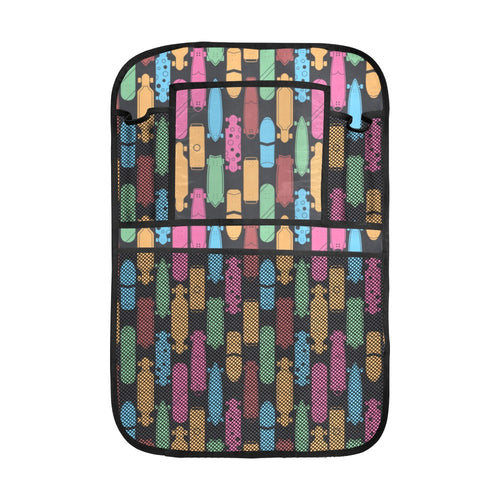 Skate Board Pattern Print Design 02 Car Seat Back Organizer
