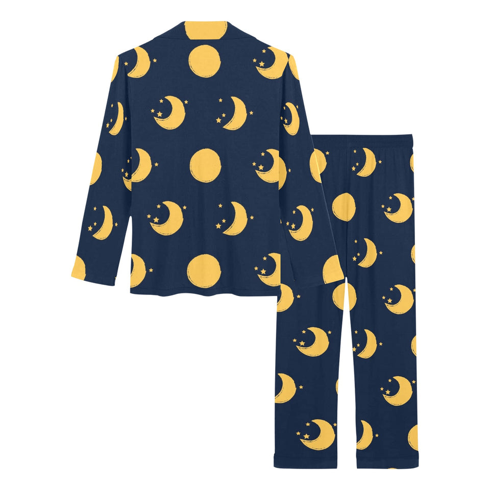 Moon star pattern Women's Long Pajama Set