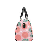 Grapefruit leaves flower pink background Travel Bag