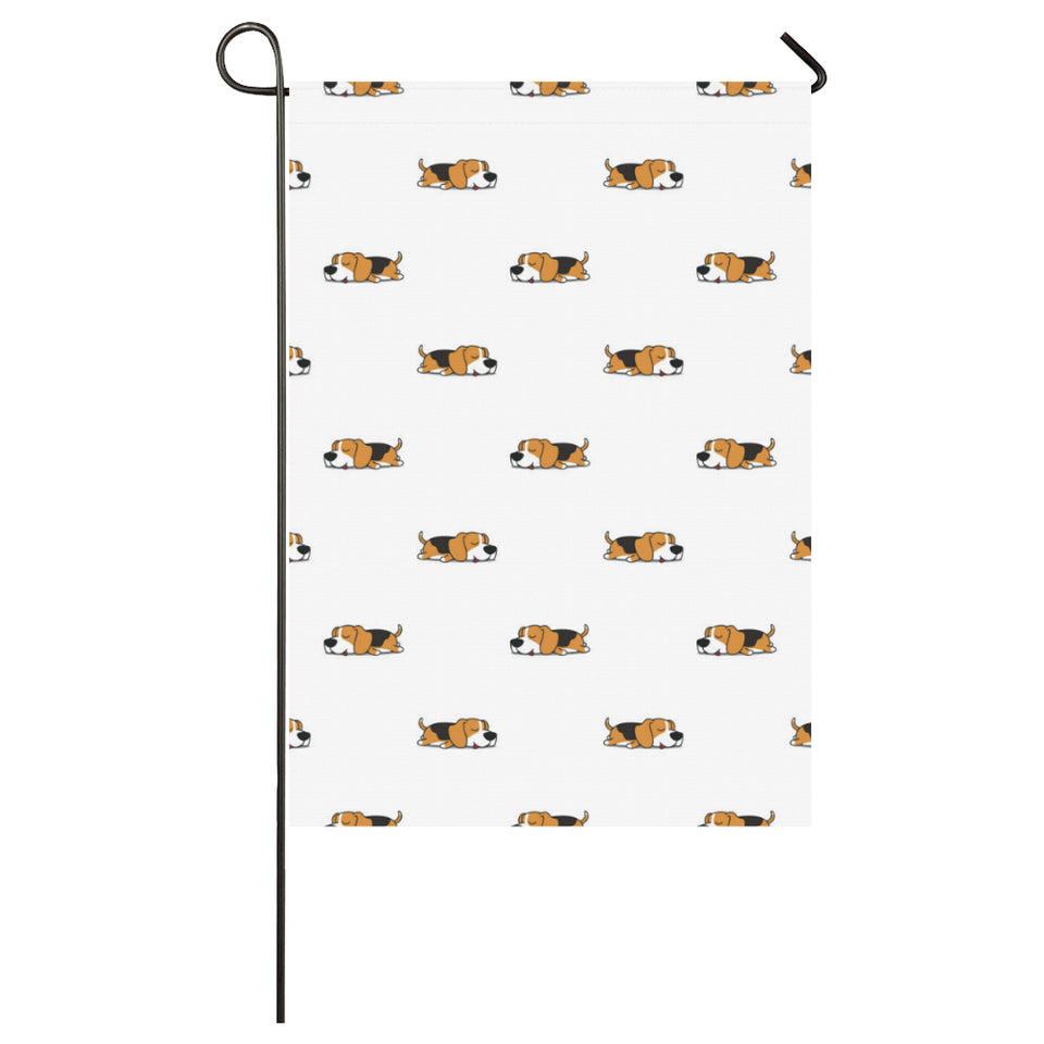 Cute beagle dog sleeping pattern House Flag Garden Flag