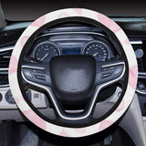 Watercolor pink heart pattern Car Steering Wheel Cover