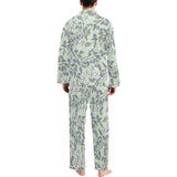 hand drawn blueberry pattern Men's Long Pajama Set