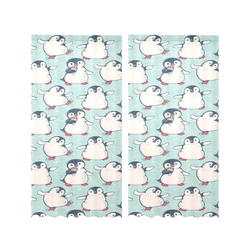 Cute Penguin pattern Gauze Curtain