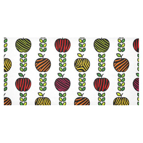 colorful apples leave zebra stripe Tablecloth