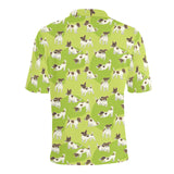 Jack Russel Pattern Print Design 01 Men's All Over Print Polo Shirt