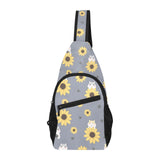 Cute hamster sunflower pattern background All Over Print Chest Bag