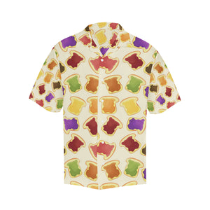 Bread Toast Pattern Print Design 02 Men's All Over Print Hawaiian Shirt (Model T58)