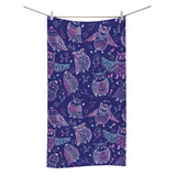 Cute owls pattern boho style ornament Bath Towel