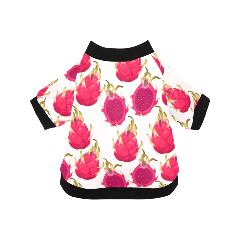 dragon fruits design pattern All Over Print Pet Dog Round Neck Fuzzy Shirt