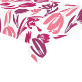 pink sketch tulip pattern Tablecloth