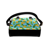 banana leaves banana design pattern Shoulder Handbag