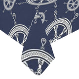 nautical steering wheel design pattern Tablecloth