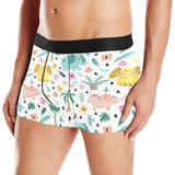 Cute elephants palm tree flower butterfly pattern Men's All Over Print Boxer Briefs Men's Underwear
