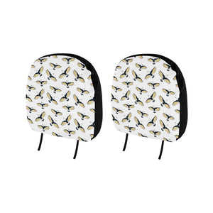 Eagle Pattern Print Design 03 Car Headrest Cover