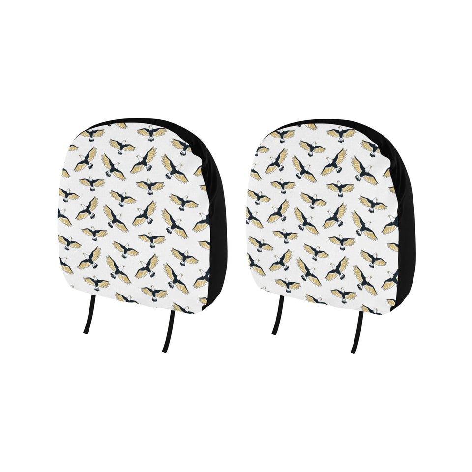 Eagle Pattern Print Design 03 Car Headrest Cover