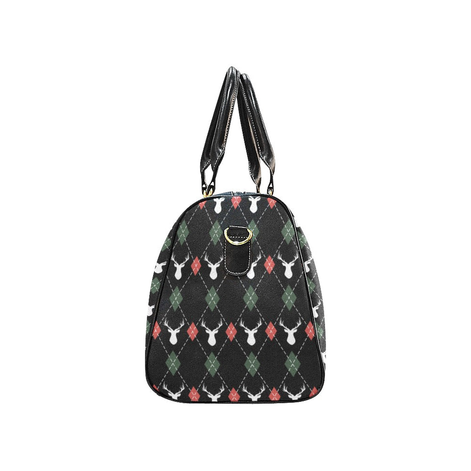 Deer Christmas new year pattern argyle Travel Bag