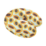 Watercolor papaya pattern U-Shaped Travel Neck Pillow