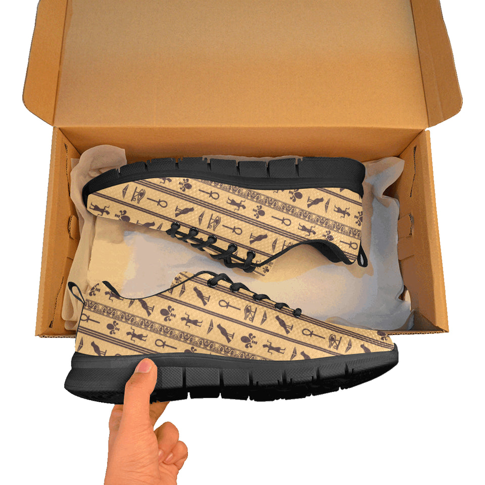 Egypt Hieroglyphics Pattern Print Design 02 Men's Breathable Sneakers ( Model 055)