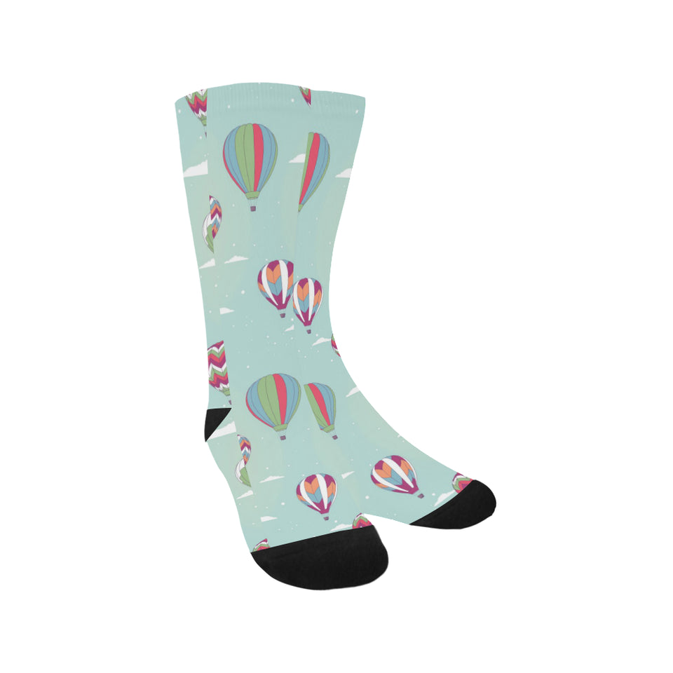 Hot Air Balloon design Pattern Crew Socks