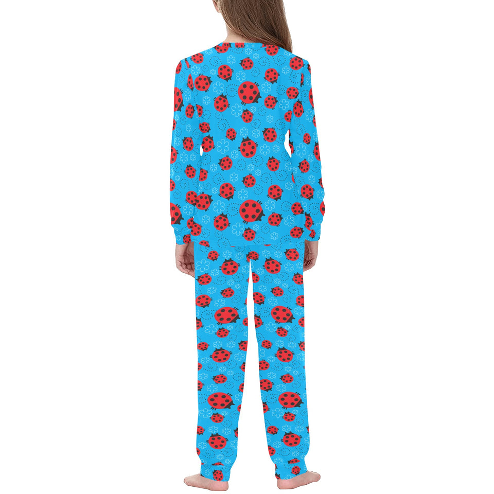 Ladybug Pattern Print Design 02 Kids' Boys' Girls' All Over Print Pajama Set