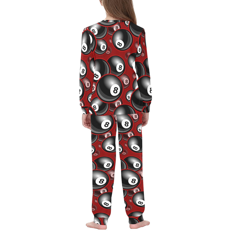 Billiard Ball Pattern Print Design 05 Kids' Boys' Girls' All Over Print Pajama Set