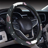 unicorn rainbows moon clound star pattern Car Steering Wheel Cover